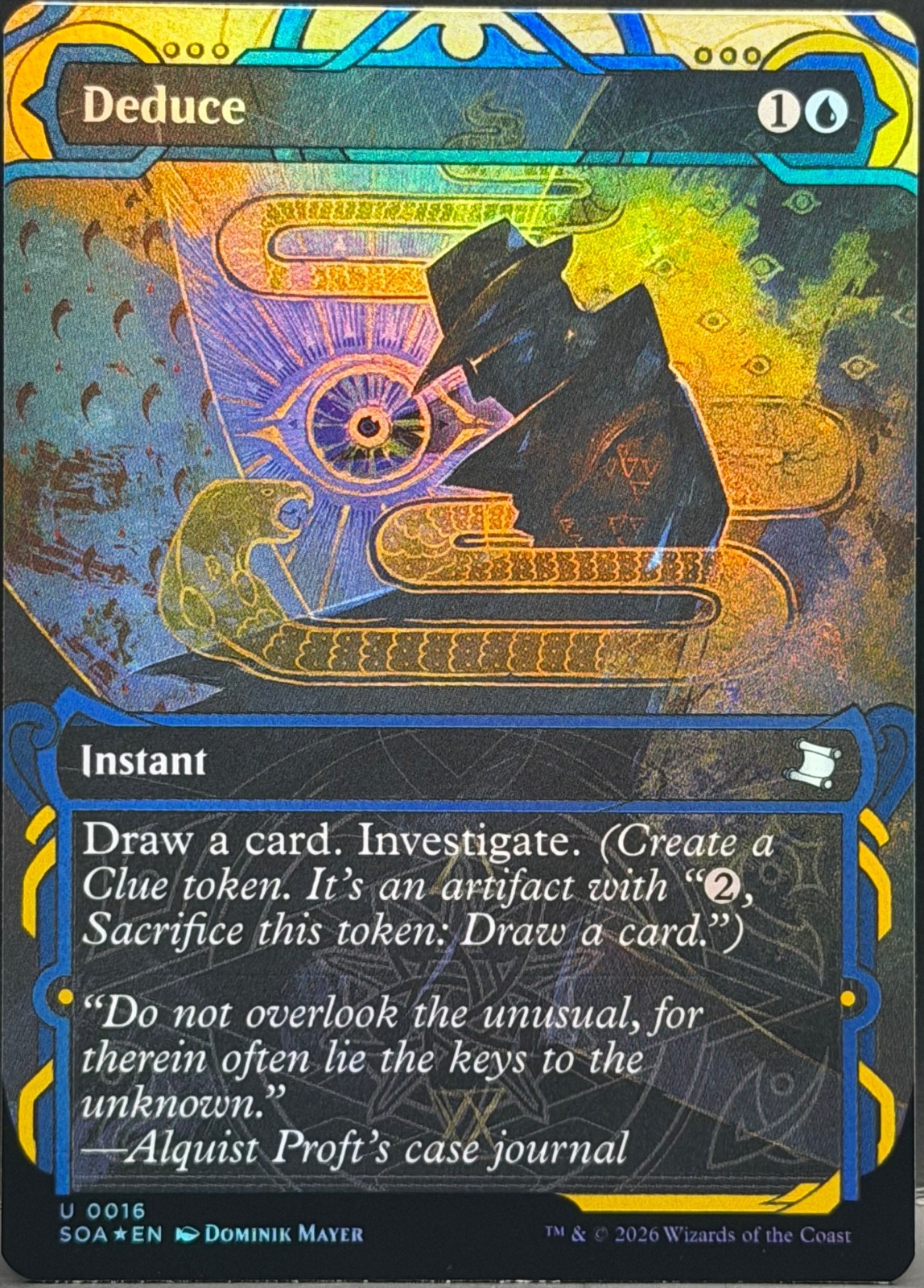 Deduce - MTG: Secrets of Strixhaven SOS U 0016  FOIL BORDERLESS