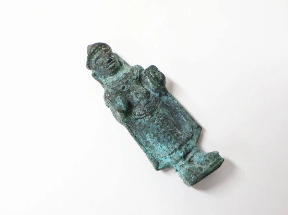 Ancien ensemble de deux Bouddhas miniatures en bronze Asie XIXe siècle ou avant - Photo 3/4