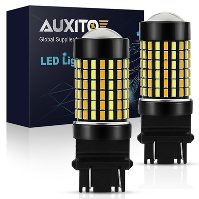 AUXITO 3157 Turn LED Amber Signal Light Bulb Switchback Error White Free 120H 2X