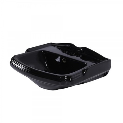 Small Wall Mount Sink Black Bathroom Basin 19'' | Renovator's Supply