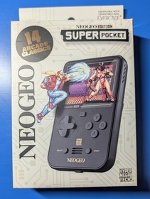 Evercade HyperMegaTech! NEO GEO Super Pocket with (New) Carts 1,2 & 3