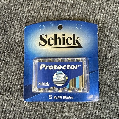 Schick Protector ~ 5 Refill Blades Pack of 5 Razor Blades New Sealed Paper