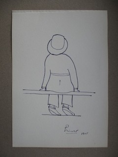 Original Pen and Ink Drawing signed Picasso 1907.