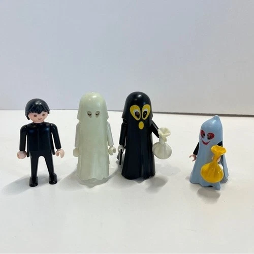 Vintage Playmobil 1974 1981 1990 Ghost Sheet Halloween Lot Set White Black