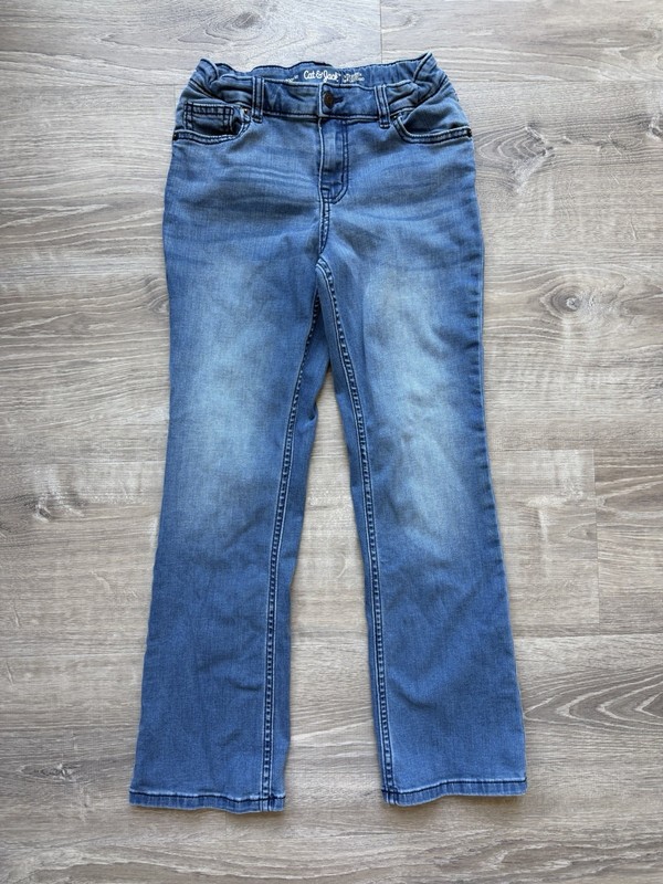 Cat & Jack Girls Size 12 Boot Cut Stretch Jeans with Adjustable Waist