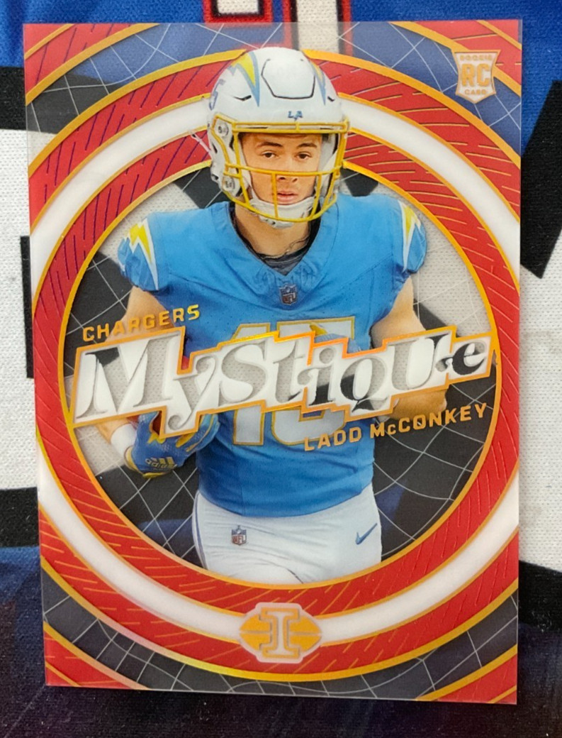 Ladd McConkey Panini Illusions Mystique #17 Autograph-Red