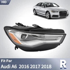 HID/Xenon Headlight For 2016-2018 AUDI A6 w/ Auto Level w/ LED DRL Right Side