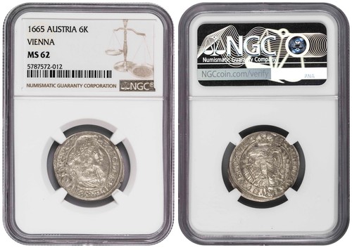 i-650169 Austria 6 Kreuzer 1665 CA. NGC MS 62