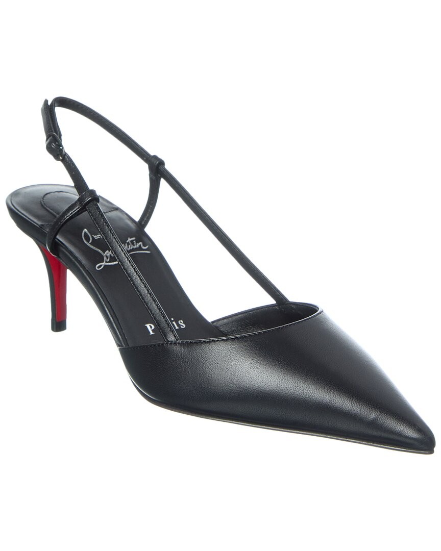 Christian Louboutin Miss Z 60 Leather Slingback Pump Women's Black 37