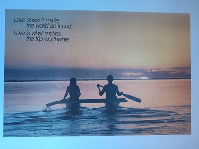 Vtg NOS Argus 1979 Poster Love doesn't make the world go round trip worthwhile