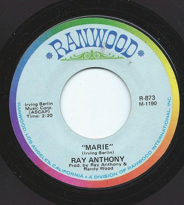 Ray Anthony - Marie / If I Didn't Care - Used Vinyl Record 7 - C8100z