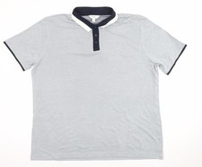 Marks and Spencer Mens Grey XL Polo Shirt Short Sleeve Button-Down Collar