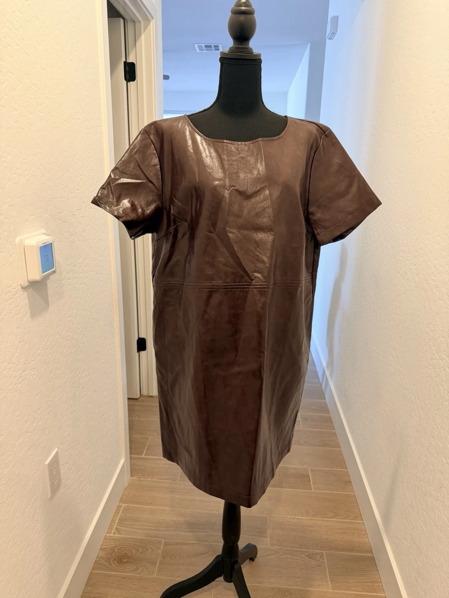 Faux Leather Short Sleeve Short Dresses for Women for sale | eBay