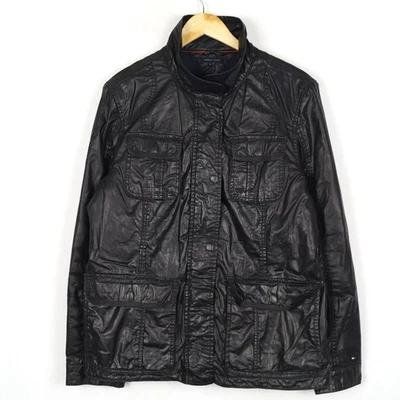TOMMY HILFIGER Damen Jacke Größe XL Baumwolle Schwarz Full Zip Taschen - Bild 1 von 4