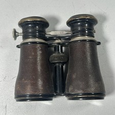 Antikes Opernglas Fernglas Theater Feld Marine 3-fach Verstellung Leder Messing