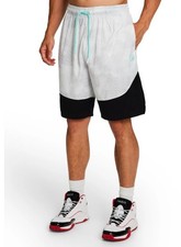 AND1 Men's and Big Men's Active Dribbling Short, 10" Inseam Stark White New