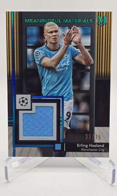 Topps Museum 2024-25 Erling Haaland Manchester City Patch Player-Worm Relic /75