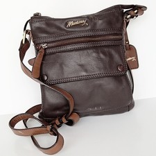 🔥 Debenhams Mantaray Soft Real Leather Women's Cross Body Bag Brown 25/23/4 Cm