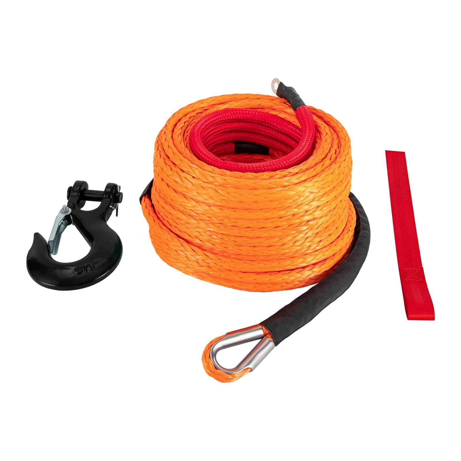 Synthetic Winch Rope Kit 3/8 x 100ft 23809lbs for ATV SUV UTV Truck
