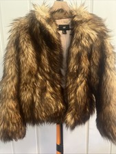 Women's Brown Fur Coat Vintage Size Small Excellent Condition