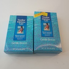 Lot 2 Vtg 1990s Vaseline Intensive Care Moisturizing Bath Beads Gentle Breeze