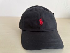 Polo Ralph Lauren Men's Black Cotton Twill Adjustable Baseball Cap One Size