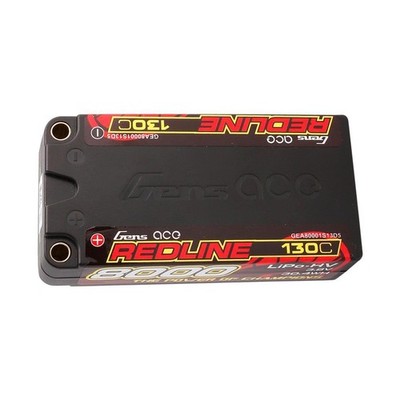 Gens ace Redline Series 8000mAh 3.8V 130C 1S2P HardCase 65# HV Lipo Battery with