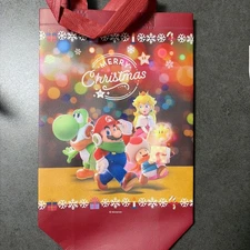 **Title:** Nintendo Mario Xmas Design Tote Bag Red *Merry Christmas* Edion