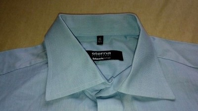 ETERNA Blackline Excellent Hemd 42 Hellblau Unifarben Sehr gut #TA7050