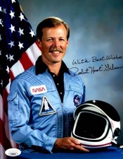 Robert Lee "Hoot" Gibson signed 8x10 Photo Astronaut JSA Authentication