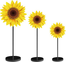 3 Pcs Spring Table Decor Summer Sunflower Wood Table Sign Spring Freestanding Bu