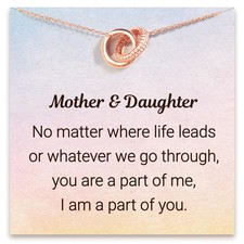 Mother Daughter Necklace, Mother Daughter Gifts, Valentines Day Birthday Gift...