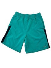 Nike Dri-FIT Boys XL Teal Athletic Shorts Elastic Waist Drawstring