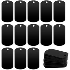25 pcs metal stamping blanks black metal tags for stamping, engraving