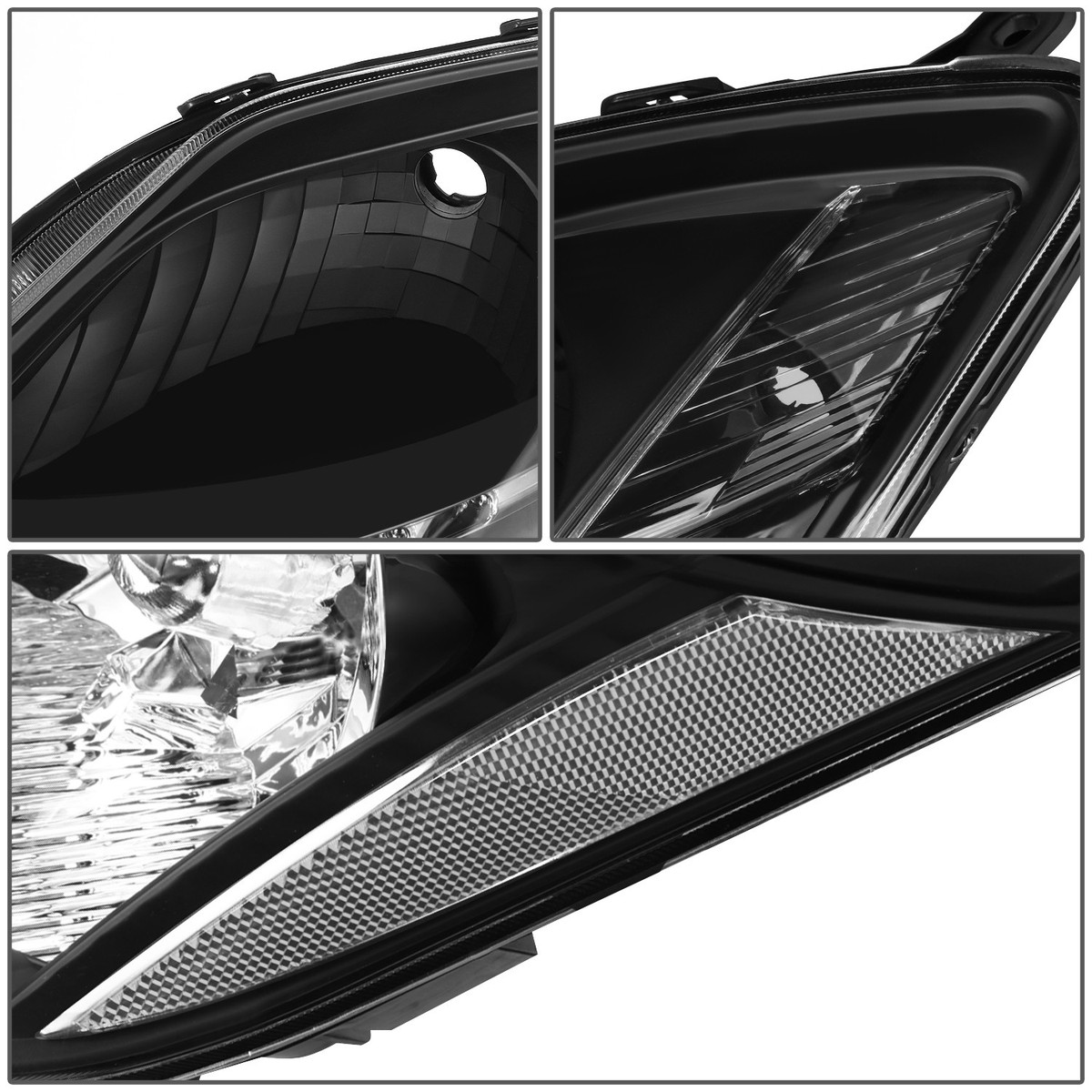 FOR 06-09 TOYOTA PRIUS OE STYLE BLACK HOUSING CLEAR CORNER