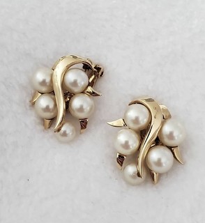 14k gold perlen ohrringe