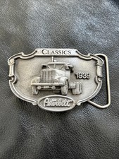 Vintage 1987 Peterbilt Class Trucks Belt Buckle RARE 1939 Model 334 Conventional