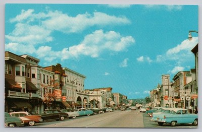 Main Street Stroudsburg Pennsylvania Gateway To Poconos Postcard