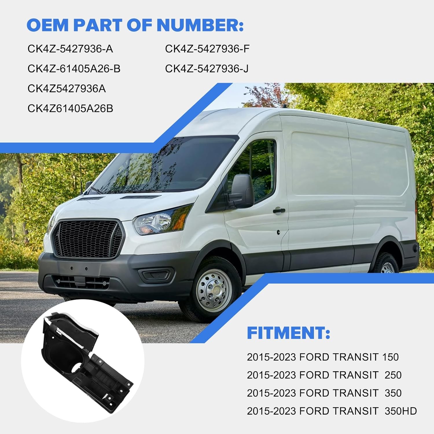 Fuel Door, Fuel Filler Door Assembly with White Cover Compatible-White cover