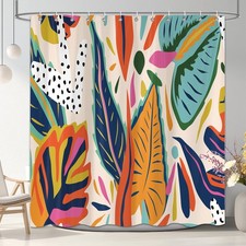 Colorful Abstract Shower Curtain 72x72 inch Waterproof Bath Curtian Accessory...