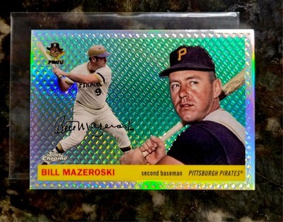 2025 Topps Chrome Platinum Bill Mazeroski Diamond Etch Refractor SP /55