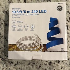 GE StayBright 240-Light 19.6-ft Cool White Integrated LED Christmas Tape Lights