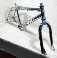 Cuadro y horquilla de bicicleta Dyno BMX 1994-1995 20" (leer) años 90 escuela media de colección retro