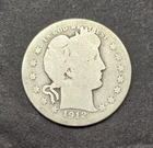 1912 Barber Quarter - 25c - 90% Silver  - Junk Constitutional