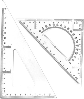 Triangle Ruler Square Set, 30/60 and 45/90 Degrees, Set of 2