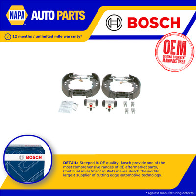 Brake Shoes Set fits VW POLO Mk6 1.0 17 to 21 Bosch VOLKSWAGEN Quality New