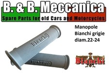 COPPIA MANOPOLE MOTO BIANCHI  22-24 GRIGIE RG0107