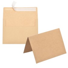 20Pack Light Brown 5x7 Envelopes, A7 Envelopes with Folded Cards