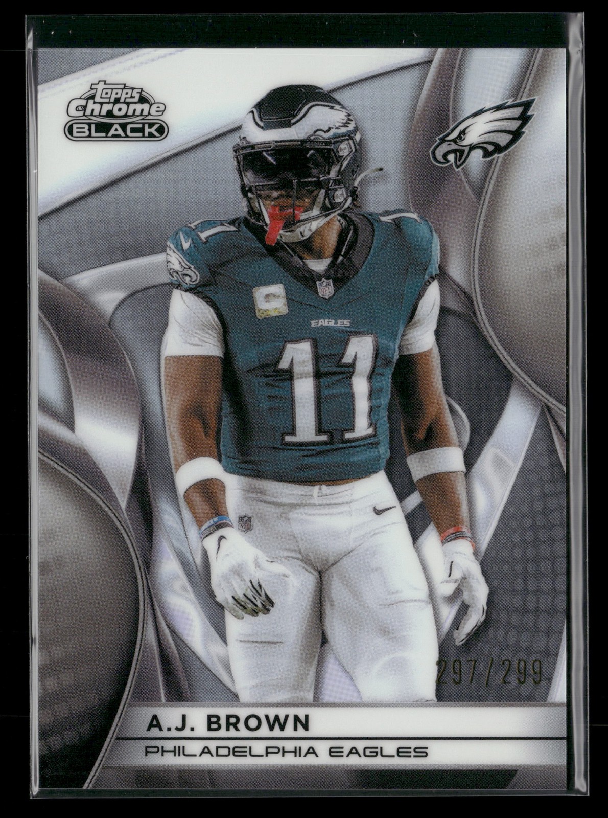2025 Topps Chrome Black #83 A.J. Brown Refractor #/299