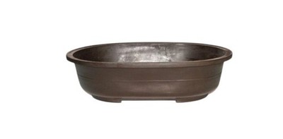 16.75'' Brown Mica Bonsai Pot Oval Large Unbreakable Professional Training Pot